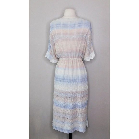 Anthropologie KNITTED & KNOTTED Pastel Ombré Beach Duster Cardigan Medium Petite - Picture 9 of 14